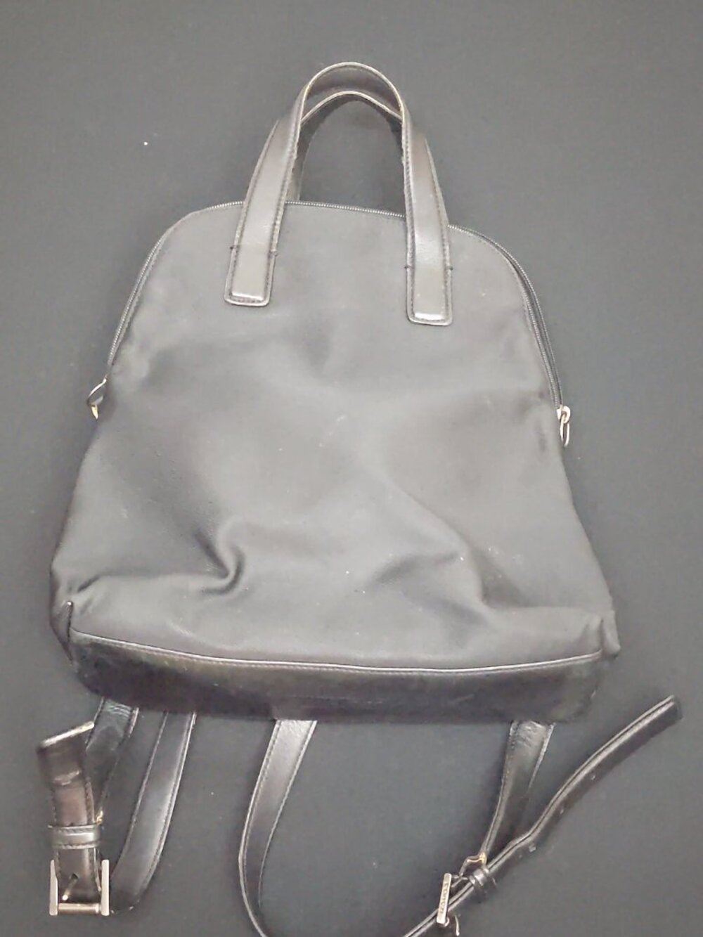 Vintage Coach Mercer Black Nylon Leather Backpack 7404